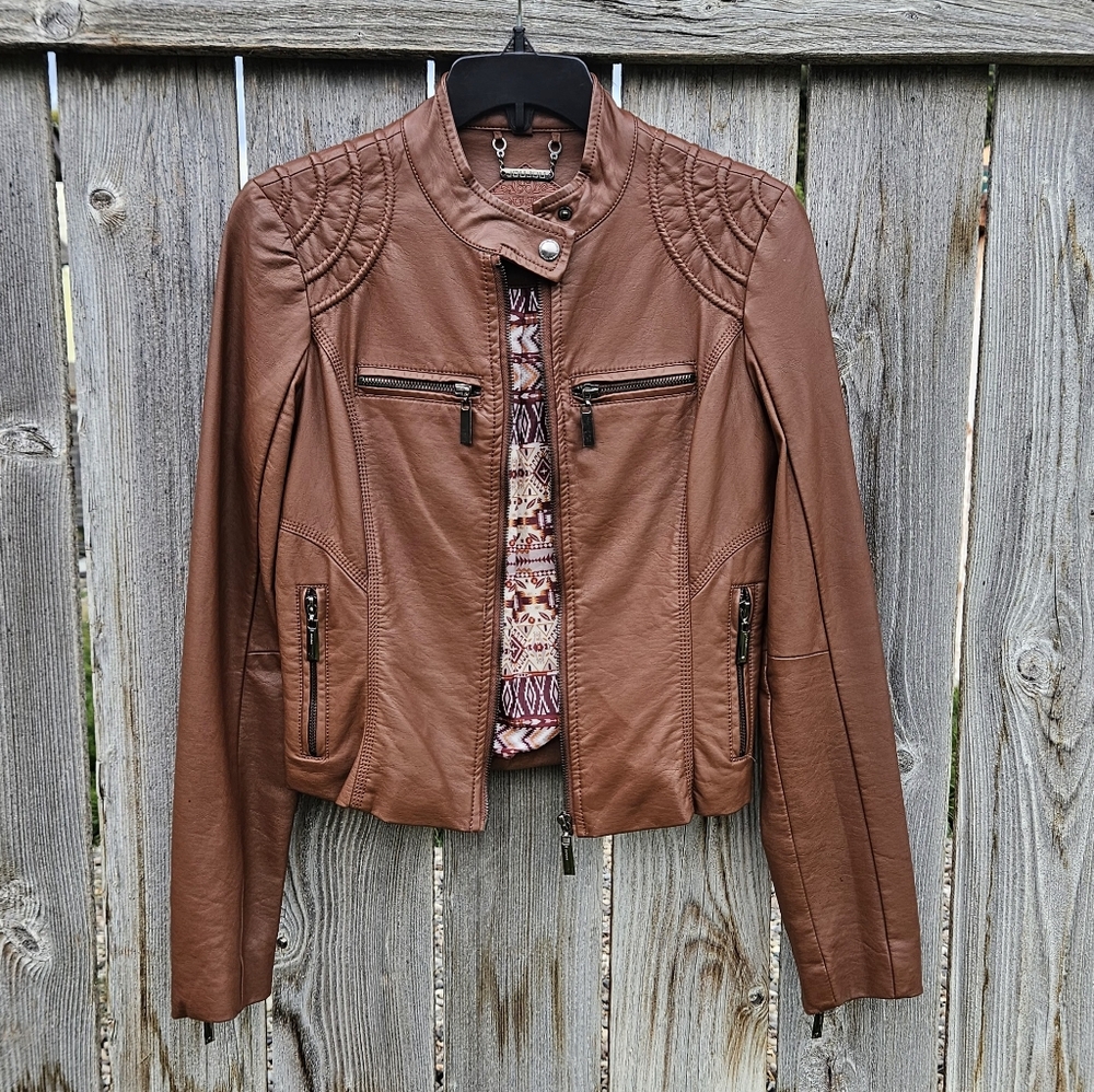 Jou Jou Moto Faux Leather Jacket